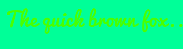 Image with Font Color 49FF00 and Background Color 00FF98